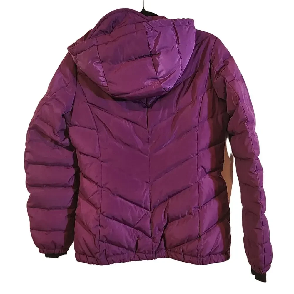 Gerry's‎ Waist Puffer Coat Purple Hooded Jacket Outdoors Outerwear Size Small